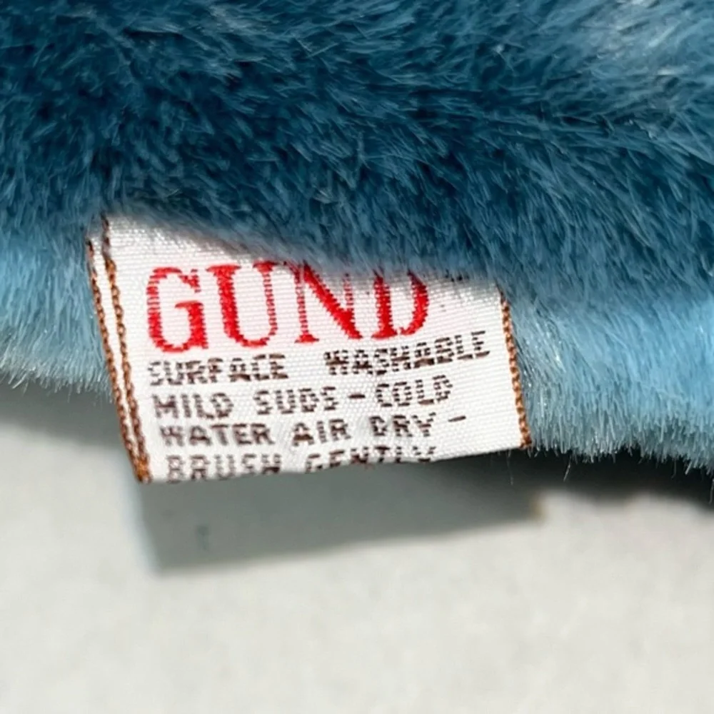 Gund 1986 Vintage‎ Blue Bottle Nosed Dolphin Stuffed Plush Stuffed Animal